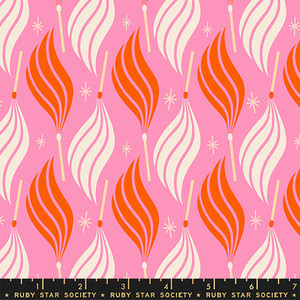 Lit Flamingo from the Trinketry quilting fabric collection designed by Melody Miller for Ruby Star Society. 100% cotton quilting fabric, ideal for quilting, patchwork and dressmaking RS0113-15