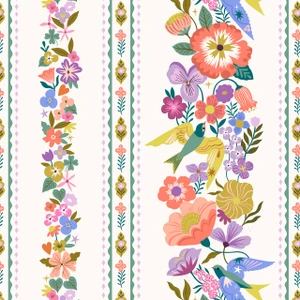 Summer Trellis from the Lucky Charms quilting fabric collection designed by Bethan Janine for Thread and Ink Design. 100% cotton quilting fabric, ideal for quilting, patchwork and dressmaking LUCK1005