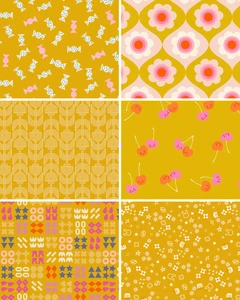 Ruby Star Society Goldenrod Fat Quarter Bundle - 6 Fabrics
