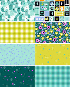 Ghostly Garden Cool fat quarter bundle by Andover Fabrics. 100% cotton quilting fabric, ideal for quilting, patchwork and dressmaking