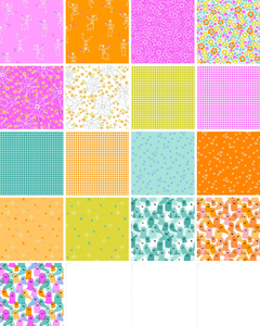 Ghostly Garden Bright fat quarter bundle by Andover Fabrics. 100% cotton quilting fabric, ideal for quilting, patchwork and dressmaking