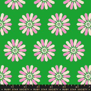 Freshly Picked Deep Verdant from the Sparkle Mart quilting fabric collection designed by Melody Miller for Ruby Star Society. 100% cotton quilting fabric, ideal for quilting, patchwork and dressmaking RS0119-15
