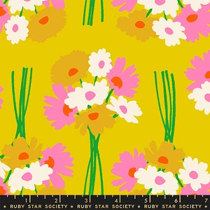 Flower Dept Golden Hour from the Sparkle Mart quilting fabric collection designed by Melody Miller for Ruby Star Society. 100% cotton quilting fabric, ideal for quilting, patchwork and dressmaking RS0118-13
