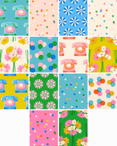 Sparkle Mart fat quarter bundle by Ruby Star Society. 100% cotton quilting fabric, ideal for quilting, patchwork and dressmaking