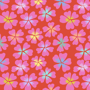 Petals Red from the Kaffe Fassett Collective quilting fabric collection designed by Kaffe Fassett for FreeSpirit Fabrics. 100% cotton quilting fabric, ideal for quilting, patchwork and dressmaking PWGP201.RED