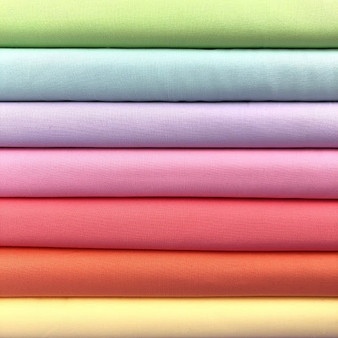 Pastel Rainbow Bella Solids Fat Quarter Bundle - 7 Fabrics