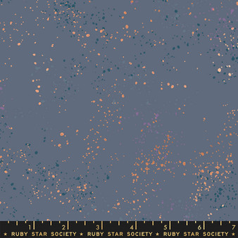 Metallic Blue Slate from the Speckled collection by Ruby Star Society. 100% Lightweight Cotton