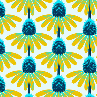 Echinacea Maize from the Love Always, AM quilting fabric collection designed by Anna Maria Horner for FreeSpirit Fabrics. 100% cotton quilting fabric, ideal for quilting, patchwork and dressmaking PWAH075.MAIZE