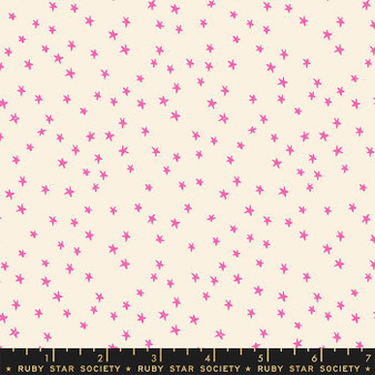 Mini Starry Neon Pink from the Starry quilting fabric collection by Ruby Star Society. 100% cotton quilting fabric, ideal for quilting, patchwork and dressmaking RS4110-22
