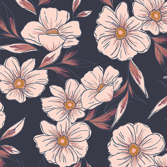 Tinted Blooms Dusk from the Dusk Fusion quilting fabric collection designed by AGF Studio for Art Gallery Fabrics. 100% cotton quilting fabric, ideal for quilting, patchwork and dressmaking FUSDK2700