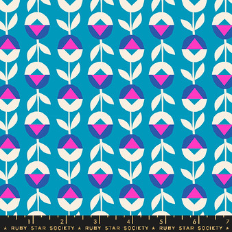 Flower Chain Cerulean from the Eye Candy quilting fabric collection by Ruby Star Society. 100% cotton quilting fabric, ideal for quilting, patchwork and dressmaking RS5161-20