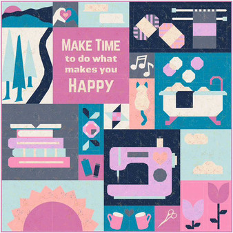 Speckled Dark Make Time Quilt Kit by The Fabric Fox