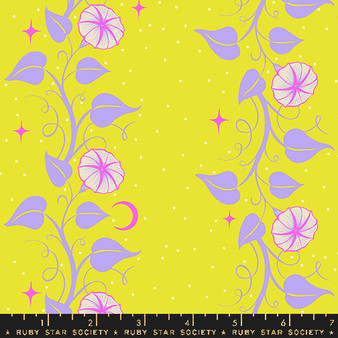Moon Vines Citron from the Glow Garden quilting fabric collection designed by Sarah Watts for Ruby Star Society. 100% cotton quilting fabric, ideal for quilting, patchwork and dressmaking RS2114-14