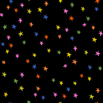 Starry Black Vivid Rainbow from the Starry quilting fabric collection by Ruby Star Society. 100% cotton quilting fabric, ideal for quilting, patchwork and dressmaking RS41090-63