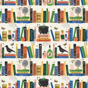 Spellbound Cream from the Halloween II quilting fabric collection designed by Anna Bond for Rifle Paper Co. 100% cotton quilting fabric, ideal for quilting, patchwork and dressmaking RP1308-CR1M