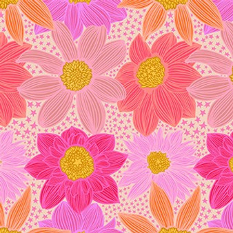 Stars and Stripes Pink from the Jumpstart quilting fabric collection design by Anna Maria Textiles for Northcott. 100% cotton quilting fabric, ideal for quilting, patchwork and dressmaking AMT132-23C