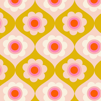 Trinketry Floral Goldenrod from the Trinketry quilting fabric collection designed by Melody Miller for Ruby Star Society. 100% cotton quilting fabric, ideal for quilting, patchwork and dressmaking RS0114-14
