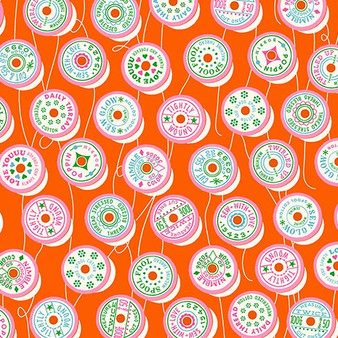 Spools Goldfish from the Trinketry quilting fabric collection designed by Melody Miller for Ruby Star Society. 100% cotton quilting fabric, ideal for quilting, patchwork and dressmaking RS0111-13