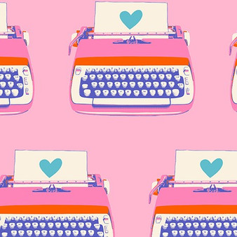 Typewriters Posy from the Best Day Ever quilting fabric collection designed by Melody Miller for Ruby Star Society. 100% cotton quilting fabric, ideal for quilting, patchwork and dressmaking RS0104-14