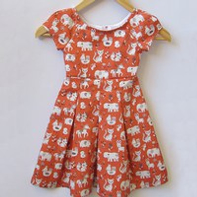 Busy Foxes - Girls Animal Dress