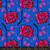 Ink Rose Blue Ribbon from the Ink Shop quilting fabric collection designed by Sarah Watts for Ruby Star Society. 100% cotton quilting fabric, ideal for quilting, patchwork and dressmaking RS2139-15