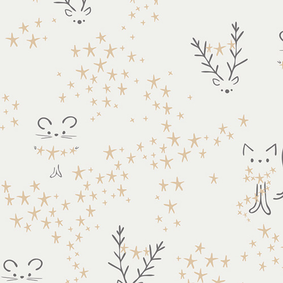 Starbright Frost from the Little Town collection by Art Gallery Fabrics. 100% OEKO-TEX Certified Standard Cotton Fabric