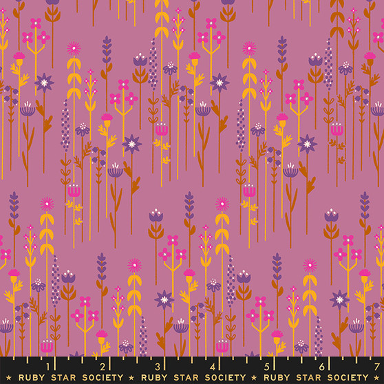 RS1049-14 Gardening Lupine from the Linear quilting fabric collection by Ruby Star Society. 100% cotton quilting fabric, ideal for quilting, patchwork and dressmaking