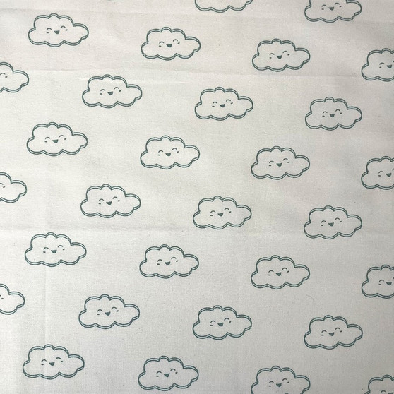 2850-04 Cute Clouds Sage from The Sky Above quilting fabric collection by The Craft Cotton Company. 100% cotton quilting fabric, ideal for quilting, patchwork and dressmaking