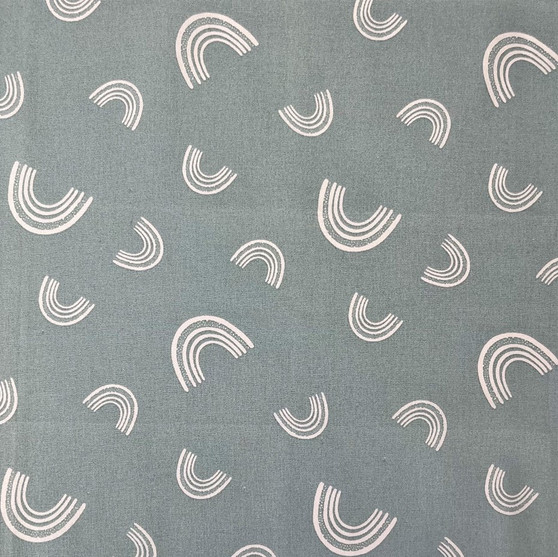 2850-03 Rainbow Dreams Sage from The Sky Above quilting fabric collection by The Craft Cotton Company. 100% cotton quilting fabric, ideal for quilting, patchwork and dressmaking
