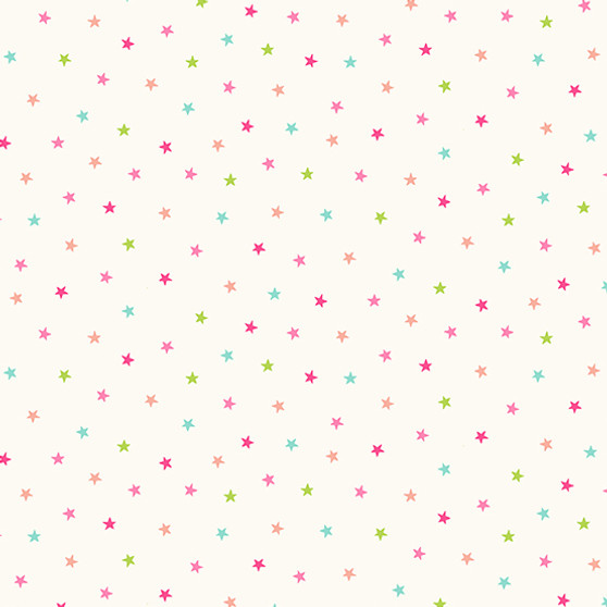 Multi Stars Pink from the In the Jungle quilting fabric collection by Makower UK. 100% cotton quilting fabric, ideal for quilting, patchwork and dressmaking TP-2606-PQ