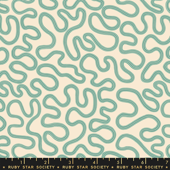 Meander Watercress from the Verbena quilting fabric collection by Ruby Star Society. 100% cotton quilting fabric, ideal for quilting, patchwork and dressmaking RS6035-13