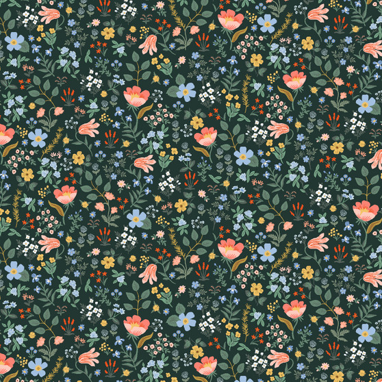 Bramble Fields Hunter from the Curio quilting fabric collection by Rifle Paper Co. 100% cotton quilting fabric, ideal for quilting, patchwork and dressmaking 304224-28