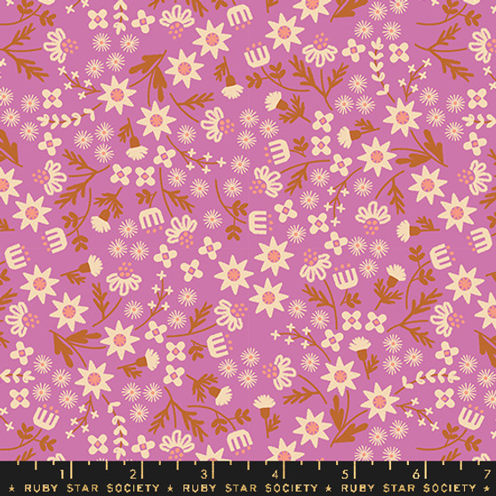 Inflorescence Heliotrope from the Favourite Flowers quilting fabric collection by Ruby Star Society. 100% cotton quilting fabric, ideal for quilting, patchwork and dressmaking RS5146-13