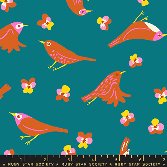 Migration Storytime from the Bird is the Word quilting fabric collection designed by Kimberly Kight for Ruby Star Society. 100% cotton quilting fabric, ideal for quilting, patchwork and dressmaking RS3076-13