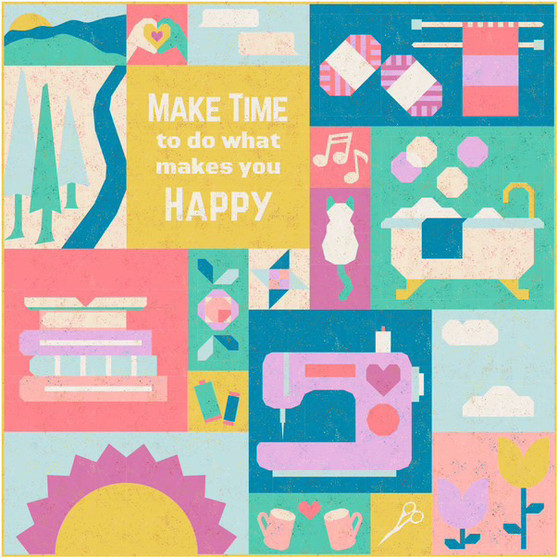 Speckled Bright Make Time Quilt Kit by The Fabric Fox