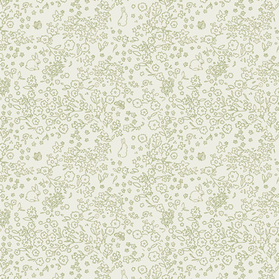 Somebunny Fresh from the Bedtime Stories quilting fabric collection designed by Elizabeth Chappell for Art Gallery Fabrics. 100% cotton quilting fabric, ideal for quilting, patchwork and dressmaking BES31103