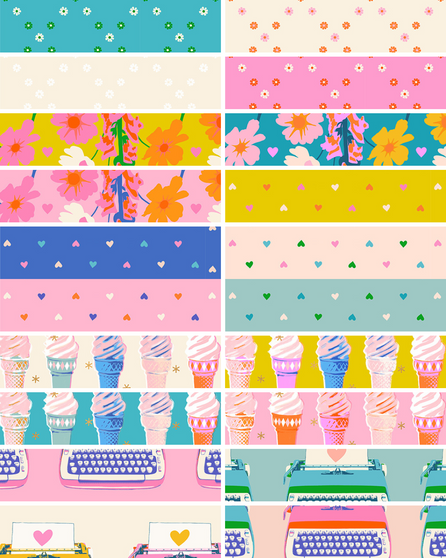 Best Day Ever Full fat quarter bundle by Ruby Star Society. 100% cotton quilting fabric, ideal for quilting, patchwork and dressmaking