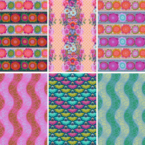 Perennial Borders Fat Quarter Bundle. 100% lightweight quilting cotton ideal for quilting, patchwork and dressmaking