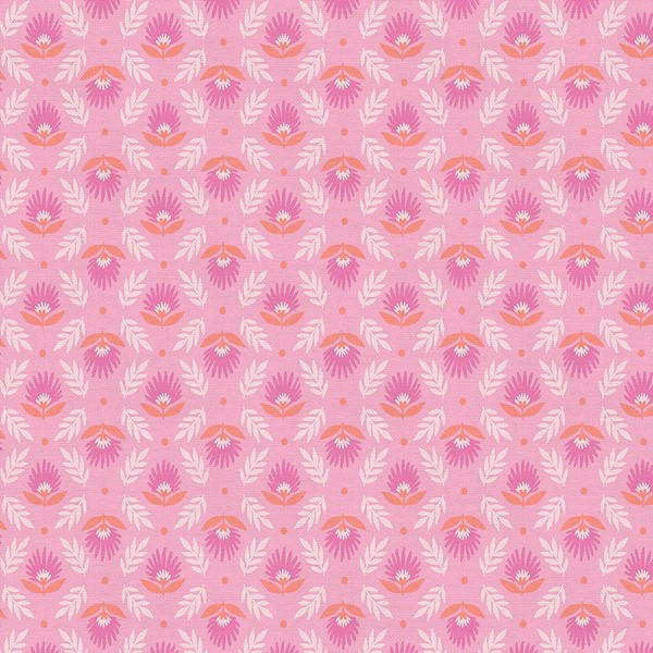 Thistles Pink White from the Sunday Meadow quilting fabric collection by Paintbrush Studio Fabrics (PBS Fabrics). 100% cotton quilting fabric, ideal for quilting, patchwork and dressmaking 120-22929