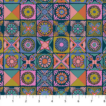 Cottage Kitchen Navy from the Rhapsody quilting fabric collection designed by Anna Maria Textiles for Northcott. 100% cotton quilting fabric, ideal for quilting, patchwork and dressmaking AMT168-47L