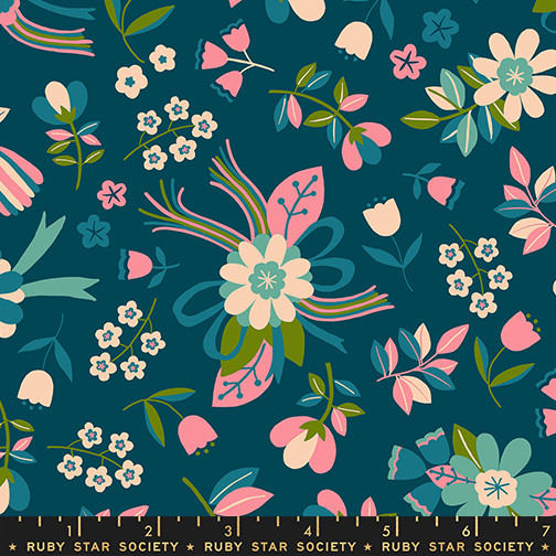Nosegay Galaxy from the Corsage quilting fabric collection designed by Jen Hewett for Ruby Star Society. 100% cotton quilting fabric, ideal for quilting, patchwork and dressmaking RS6059-14