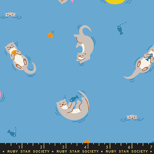 Otterly Ripple from the Float quilting fabric collection designed by Rashida Coleman-Hale for Ruby Star Society. 100% cotton quilting fabric, ideal for quilting, patchwork and dressmaking RS1145-15
