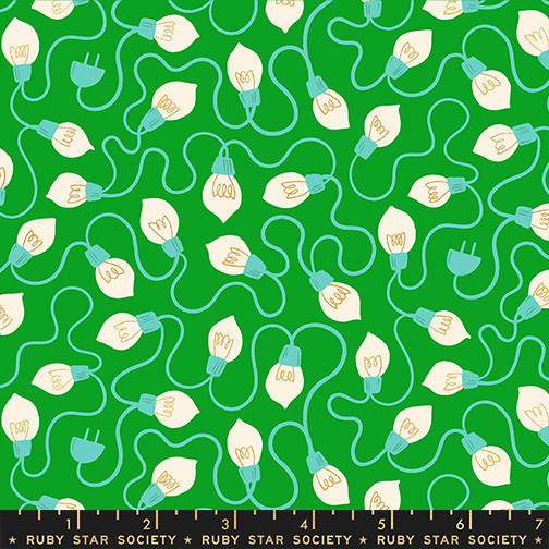 High Strung Verdant from the Merry Happy Christmas quilting fabric collection designed by Kimberly Kight for Ruby Star Society. 100% cotton quilting fabric, ideal for quilting, patchwork and dressmaking RS3101-22
