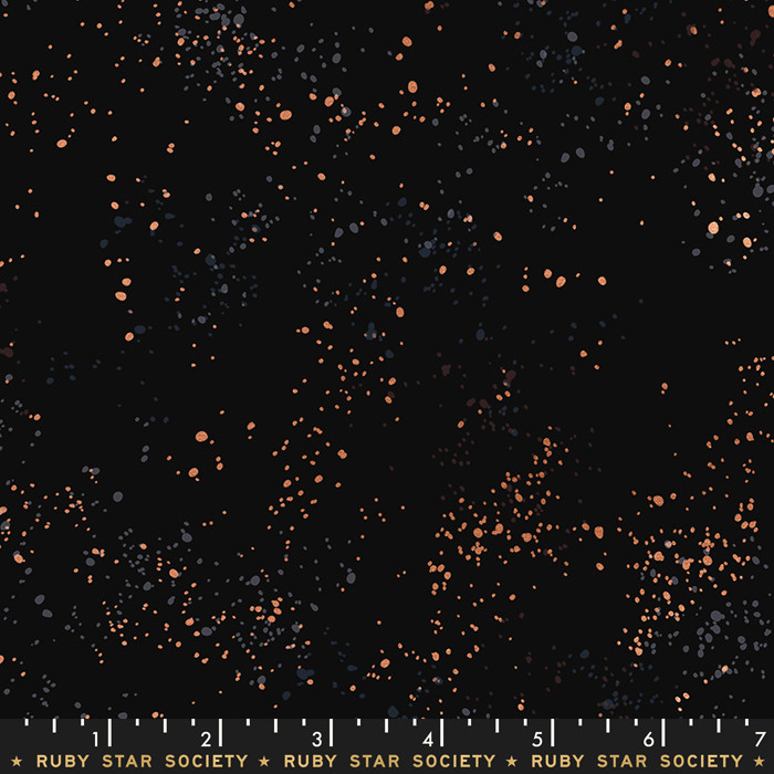 Speckled Black from the Speckled quilting fabric collection by Ruby Star Society. 100% cotton quilting fabric, ideal for quilting, patchwork and dressmaking RS5027-61M
