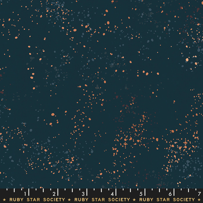 Speckled Teal Navy from the Speckled quilting fabric collection by Ruby Star Society. 100% cotton quilting fabric, ideal for quilting, patchwork and dressmaking RS5027-55M