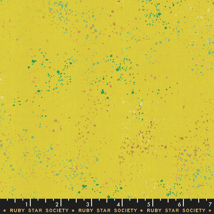 Speckled Citron from the Speckled quilting fabric collection by Ruby Star Society. 100% cotton quilting fabric, ideal for quilting, patchwork and dressmaking RS5027-65M