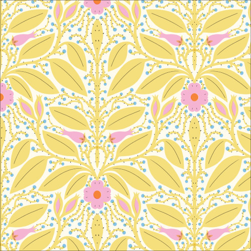 Look Don't Touch from the Through The Window quilting fabric collection designed by Di Ujdi for Cloud9 Fabrics. 100% organic cotton quilting fabric, ideal for quilting, patchwork and dressmaking