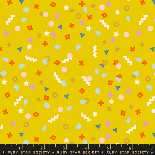 More Stuff Golden Hour from the Washi Plus quilting fabric collection designed by Rashida Coleman-Hale for Ruby Star Society. 100% cotton quilting fabric, ideal for quilting, patchwork and dressmaking RS1105-12