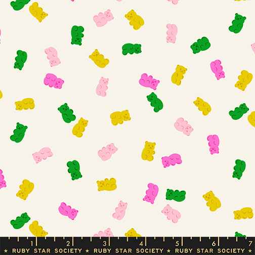 Merry Gummies Natural from the Merry Happy Christmas quilting fabric collection designed by Kimberly Kight for Ruby Star Society. 100% cotton quilting fabric, ideal for quilting, patchwork and dressmaking RS3104-11