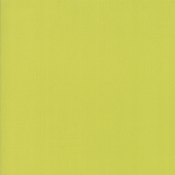 Chartreuse from the Bella Solids collection by Moda Fabrics. 100% Medium Weight Quilting Cotton.